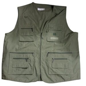OlympinA mens XL or XXL vest fishing hunting bird Vest with Multiple Zip Pockets